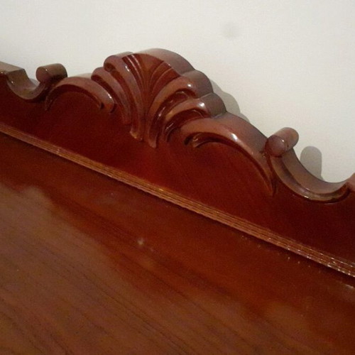 Handmade antique buffet with marquetry, 2.18x1.18x0.52 m