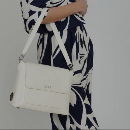 Doca shoulder bag white, new synthetic leather