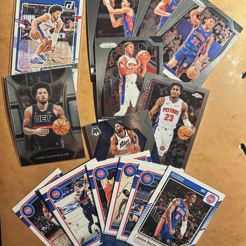 Detroit Pistons card set 14 pieces new, Panini and Topps bundle
