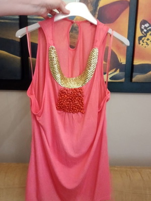 K.Derhy Coral Comfortable Shirt New, Fits Large to XLarge