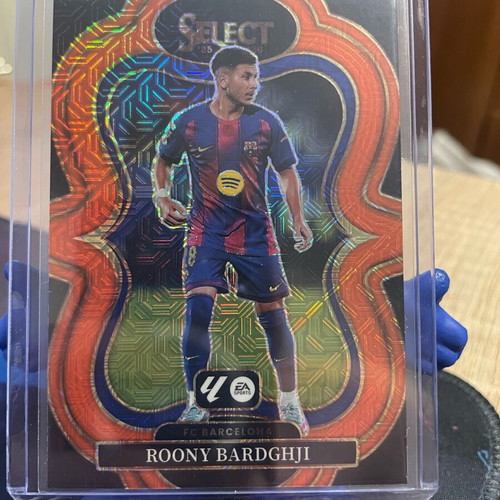 Panini Select 2025-26 La Liga Barcelona Roony Bardghji Mezzanine Gold Mojo card like new