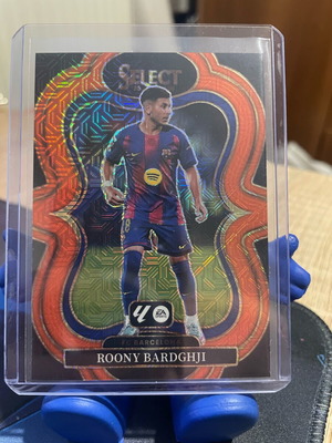 Panini Select 2025-26 La Liga Barcelona Roony Bardghji Mezzanine Gold Mojo card like new