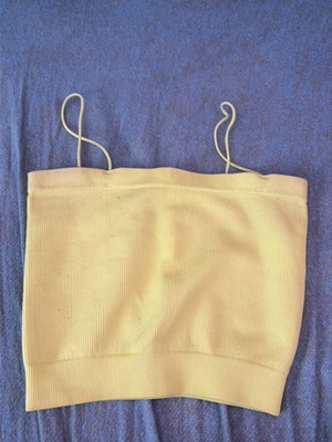 Crop top yellow used, sizes XS and S