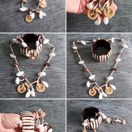 Handmade jewelry set new, necklace and bracelet with sea elements