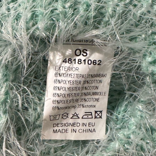Fullah Sugah fluffy sweater with pearls like new, green