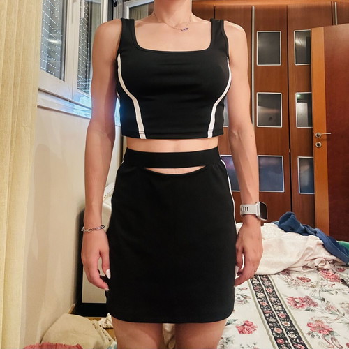 Two Piece Set Shein like new, black and white, XS