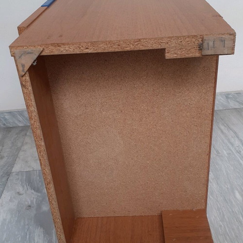 Nightstand used, made of particleboard with 2 drawers