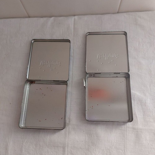 Marlboro metal collectible tins used, set of 2