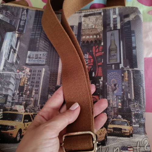 Y Not? leather crossbody bag like new, brown multicolor
