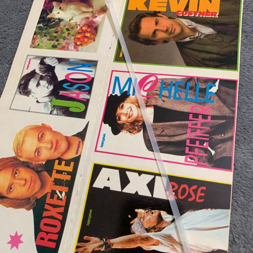 Katerina 90s stickers, 18 pieces on 2 cards