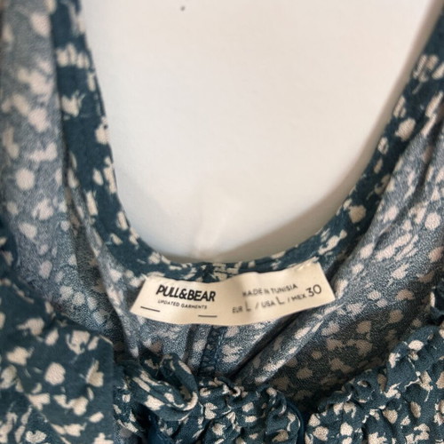Pull & Bear floral long dress used, size large
