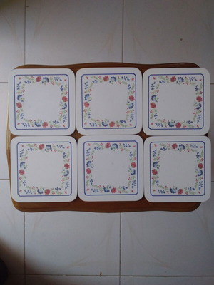 Melamine cork coaster new, dimensions 10.5x10.5 cm