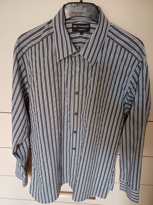 Striped shirt Marks & Spencer Autograph size L like new, grey