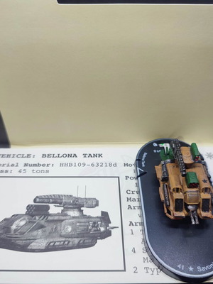 Mechwarrior Savoni Bellona Tank #113 like new, collectible