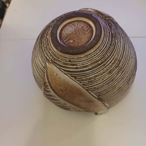 Vintage Handmade Ceramic Bowl Pyrolithos like new