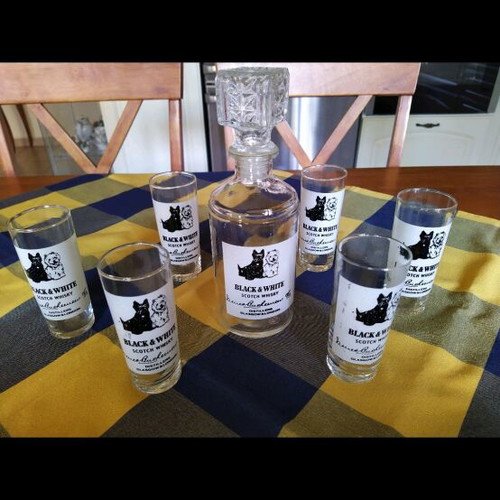 Set of glasses with bottle like new