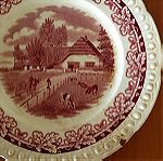 Vintage πορσελάνινο πιάτο Societe Ceramique Maastricht - Boerenhoeve