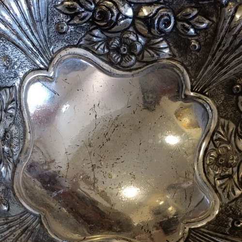 Silver-plated bowl vintage, used, 15x15 cm