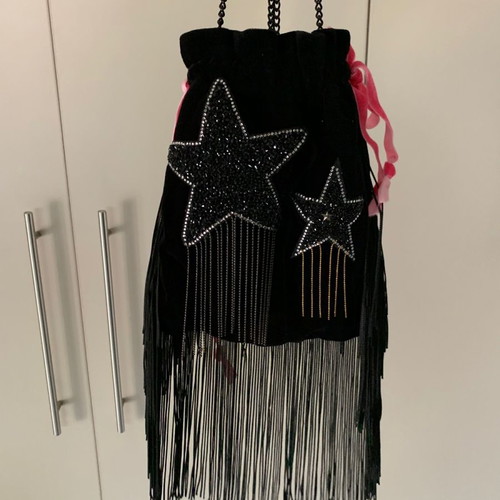 Studio 83 pouch new crossbody with velvet and embroidered stars