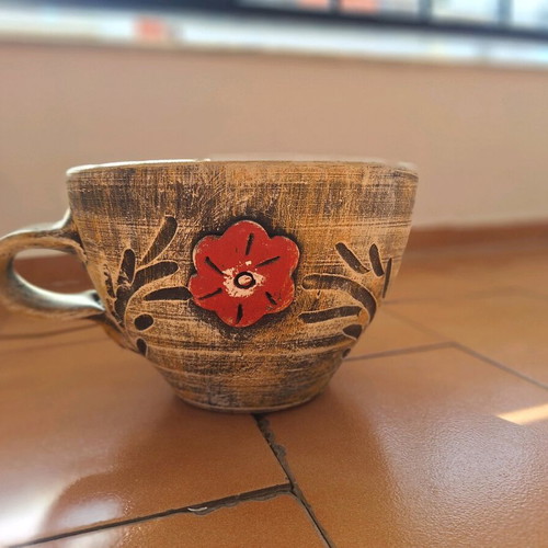 Flower design flowerpot used