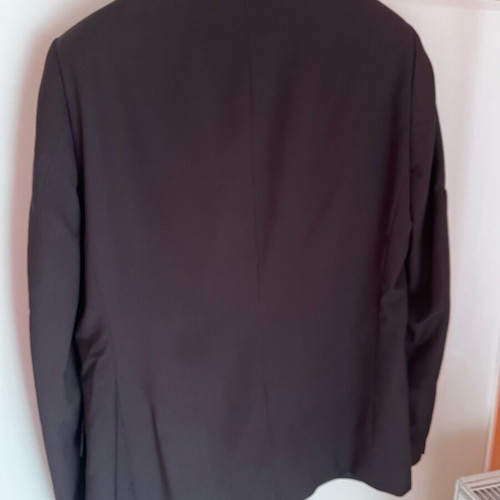 Ανδρικό σακάκι H&M μεταχειρισμένο, μέγεθος Large, σκούρο μπλε με ελαφρύ κάψιμο