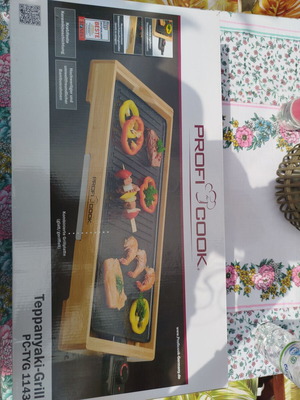 Teppanyaki grill PC-TYG 1143 Profi Cook new with bamboo frame