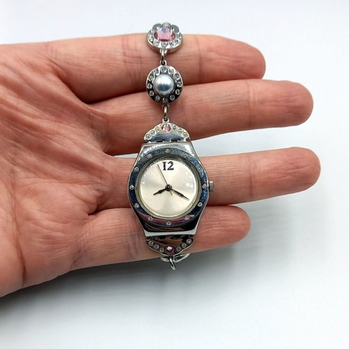 Swatch Irony wristwatch like new with colorful stones