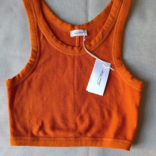 Elastic cotton bustier new, orange, American Vintage