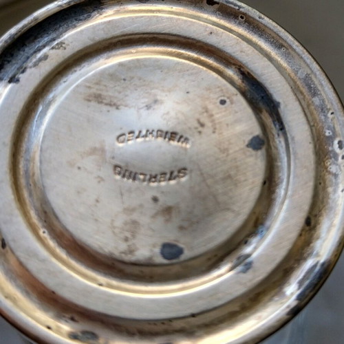 Old salt shakers used with stamp