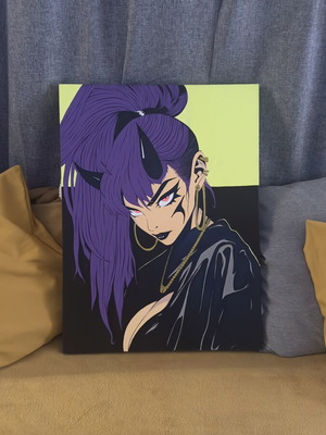 Lucinor Neon 60x80 cm unique handmade painting
