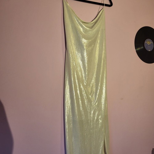 Judah Club champagne dress, white and silver, size M