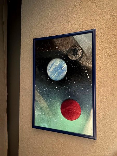 Planet spray painting (20x30)