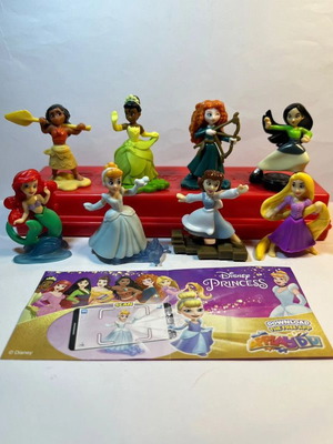 Disney Princess Kinder Joy collection set of 8 figures like new