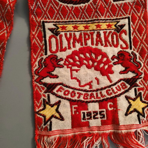 Olympiakos F.C. scarf used, collectible and authentic