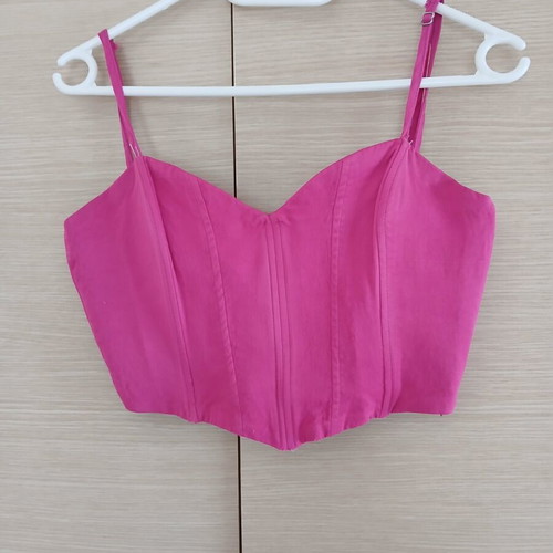 Zara bustier pink with adjustable straps like new