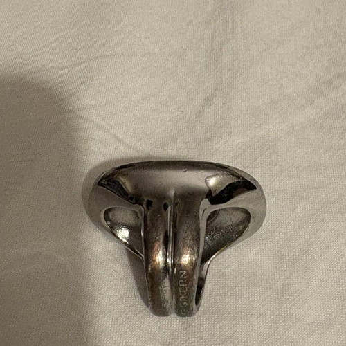 Women's ring No54 used, black and silver