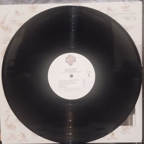 John Fogerty Centerfield LP signed, used, 1985 rock album