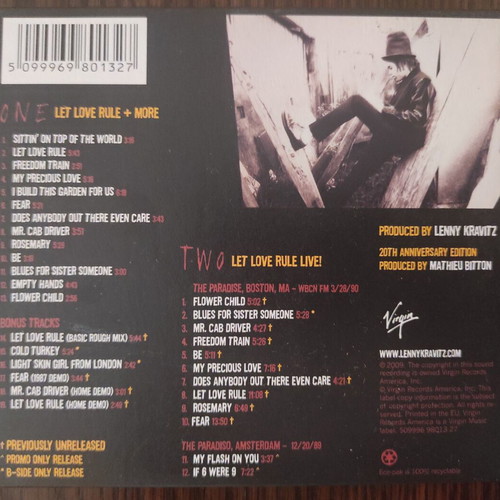 Lenny Kravitz Let Love Rule 2xCD like new, rock