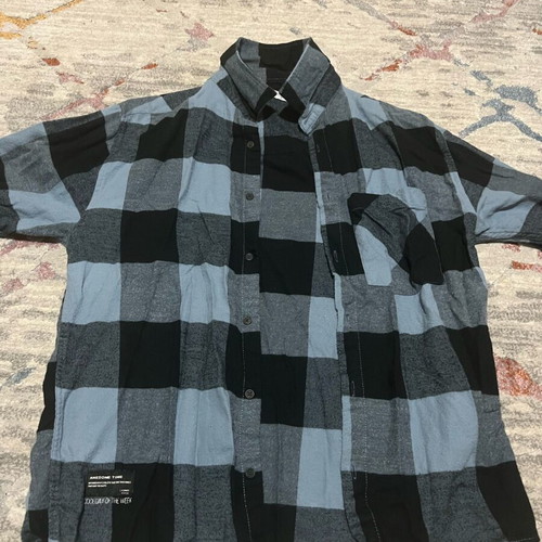 Zara flannel shirt like new, black and blue, size 13-14 164cm