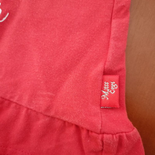 Energiers sleeveless top used, red with ruffle detail