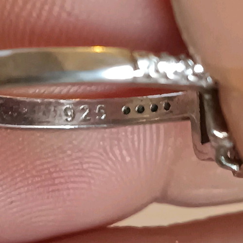 Silver 925 solitaire ring square 19 mm like new