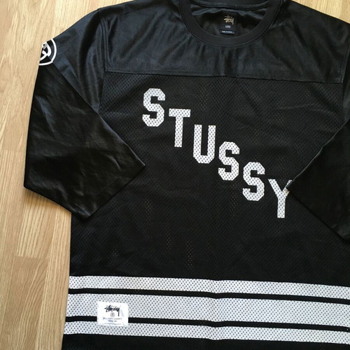 Stussy Mens Black Mesh Jersey All City Champion Large XL like new