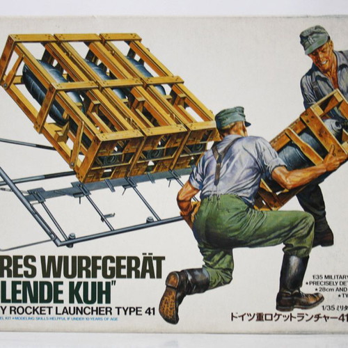 Vintage German Heavy Rocket Launcher Type 41 Model Kit Tamiya new