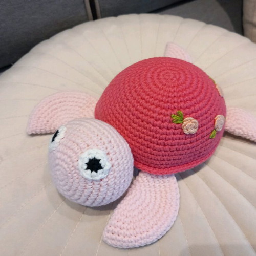 Amigurumi doll handmade crocheted turtle 19 cm new