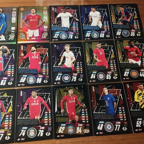 Topps Champions League cards like new, pack of 15