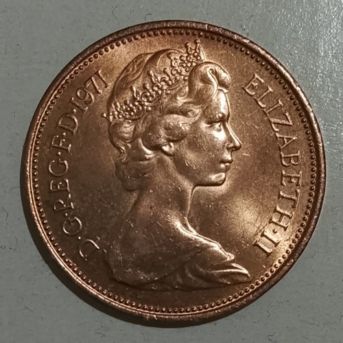 Elizabeth II 1971 coin used