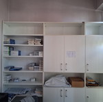 Professional shelving unit with cabinets, like new, 225×220×35 cm