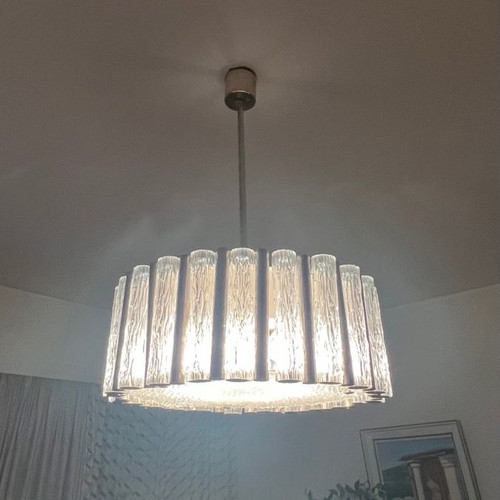 Doria Leuchten Vintage Chandelier Lamp from Germany 1960 used