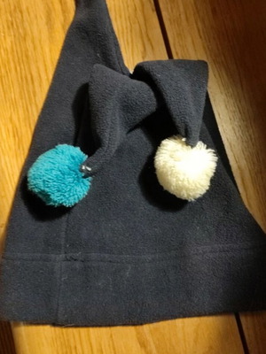 Fleece cap used for kids, blue, size S