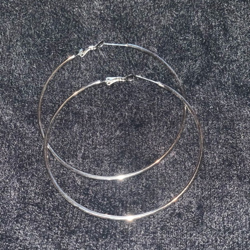 Hoop earrings new, silver